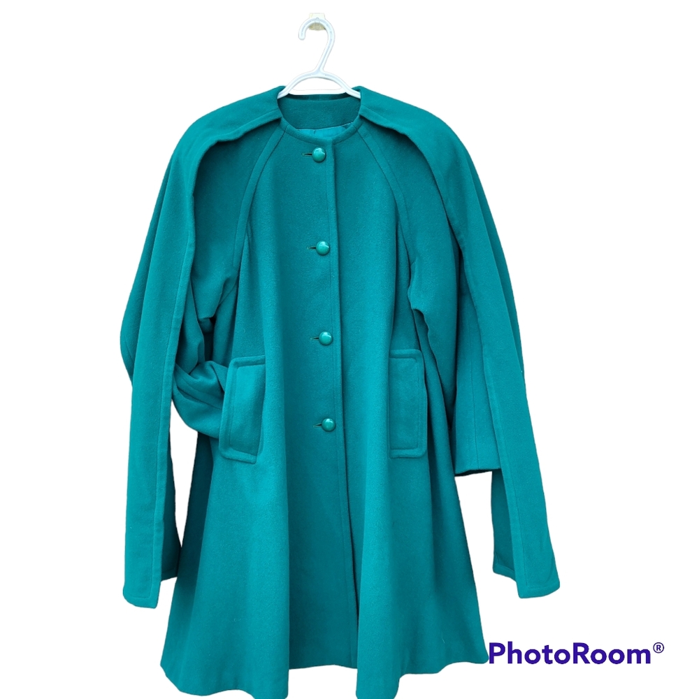 Vintage Wool Emerald Green Full Jacket